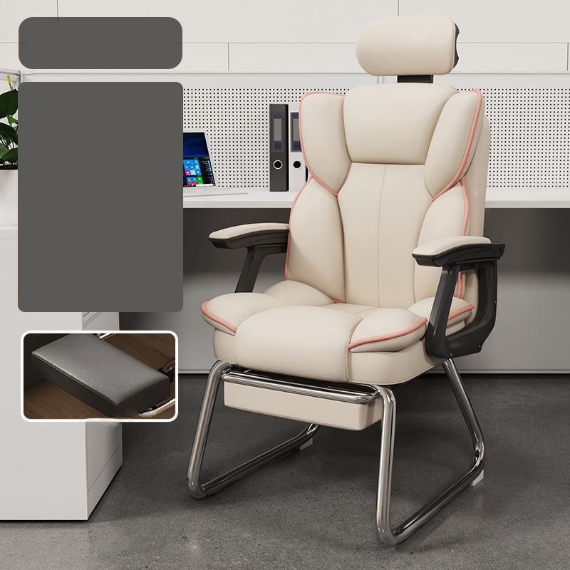 High Back Executive Bureau -voorzitter Moderne faux lederen armstoel