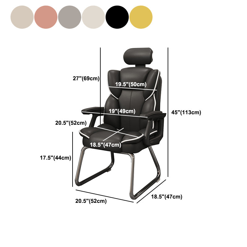 High Back Executive Bureau -voorzitter Moderne faux lederen armstoel