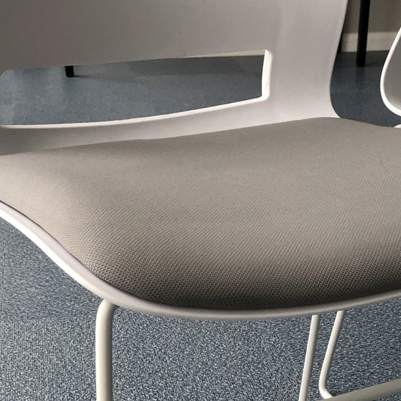 Chrome Metal Frame Modern Conference Chair Armless Computer Desk Chair Clearhalo 'furn' 'furn_office_chair' 'Furniture' 'Office Chairs' 'Office Furniture' 'office_chair' 5321865