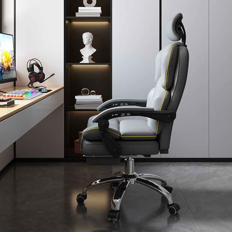 Sedia da gioco in pelle finta sedia a casa moderna con armi imbottite