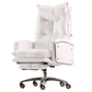 Modern Upholstered Task Chair Faux Leather Arm Chair with Wheels White Clearhalo 'furn' 'furn_office_chair' 'Furniture' 'Office Chairs' 'Office Furniture' 'office_chair' 5322031