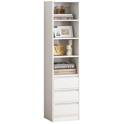 Standard Book Shelf Scandinavian Shelf Bookcase for Study Room 15.7"L x 11.8"W x 72.0"H White Wood Clearhalo 'Bookcases' 'furn' 'furn_bookcases' 'Furniture' 'Office Furniture' 5322086