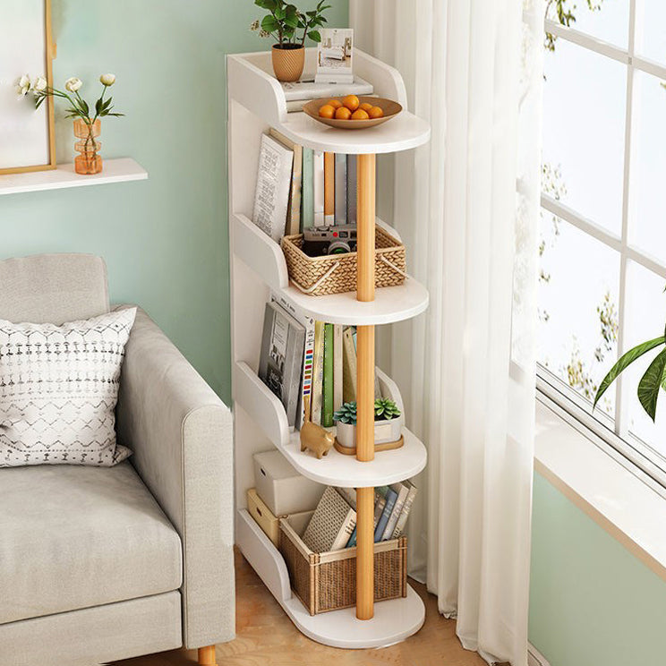 Closed Back Shelf Bookcase Engineered Wood Bookshelf for Office