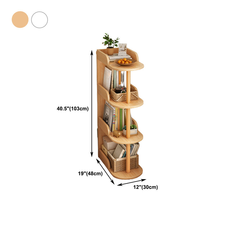 Closed Back Shelf Bookcase Engineered Wood Bookshelf for Office