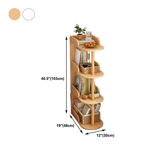 Closed Back Shelf Bookcase Engineered Wood Bookshelf for Office