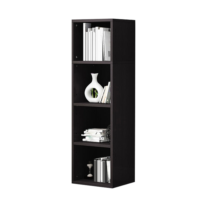 Modern Style Bookshelf Engineer Wood Bookcase for Home Office 12"L x 12"W x 47"H Black Clearhalo 'Bookcases' 'furn' 'furn_bookcases' 'Furniture' 'Office Furniture' 5322168