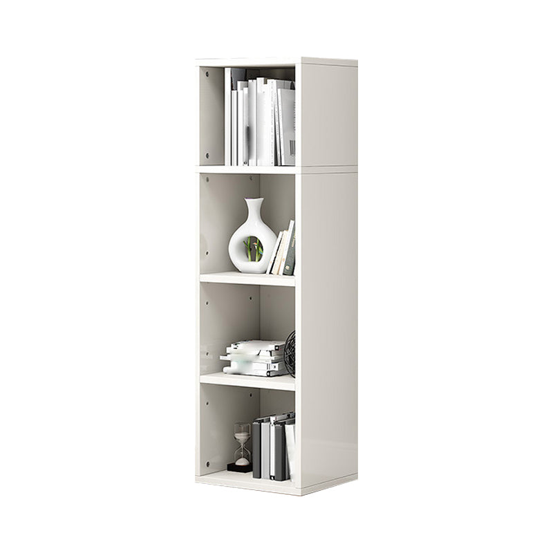 Modern Style Bookshelf Engineer Wood Bookcase for Home Office 12"L x 12"W x 47"H White Clearhalo 'Bookcases' 'furn' 'furn_bookcases' 'Furniture' 'Office Furniture' 5322169
