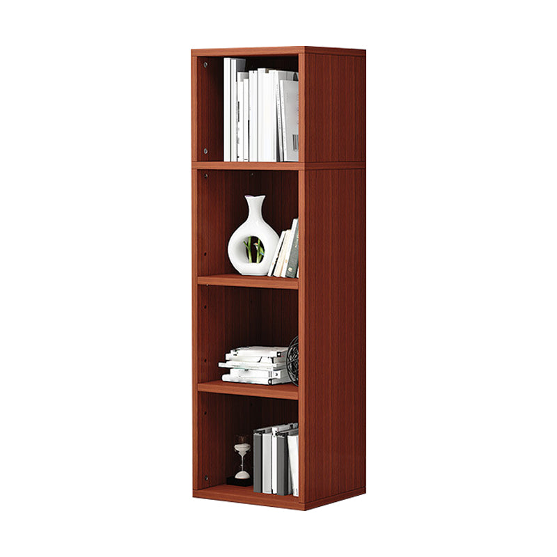 Modern Style Bookshelf Engineer Wood Bookcase for Home Office 12"L x 12"W x 47"H Brown Clearhalo 'Bookcases' 'furn' 'furn_bookcases' 'Furniture' 'Office Furniture' 5322174