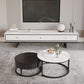 Modern Style Stone TV Stand White Colour Enclosed Storage TV Stand Console with 3 Drawers Clearhalo 'furn' 'furn_tv_stands_entertainment_centers' 'Furniture' 'Living Room Furniture' 'TV Stands & Entertainment Centers' 'TV Stands & Media Storage Furniture' 'tv_stands_entertainment_centers' 5322267