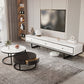Modern Style Stone TV Stand White Colour Enclosed Storage TV Stand Console with 3 Drawers Clearhalo 'furn' 'furn_tv_stands_entertainment_centers' 'Furniture' 'Living Room Furniture' 'TV Stands & Entertainment Centers' 'TV Stands & Media Storage Furniture' 'tv_stands_entertainment_centers' 5322277