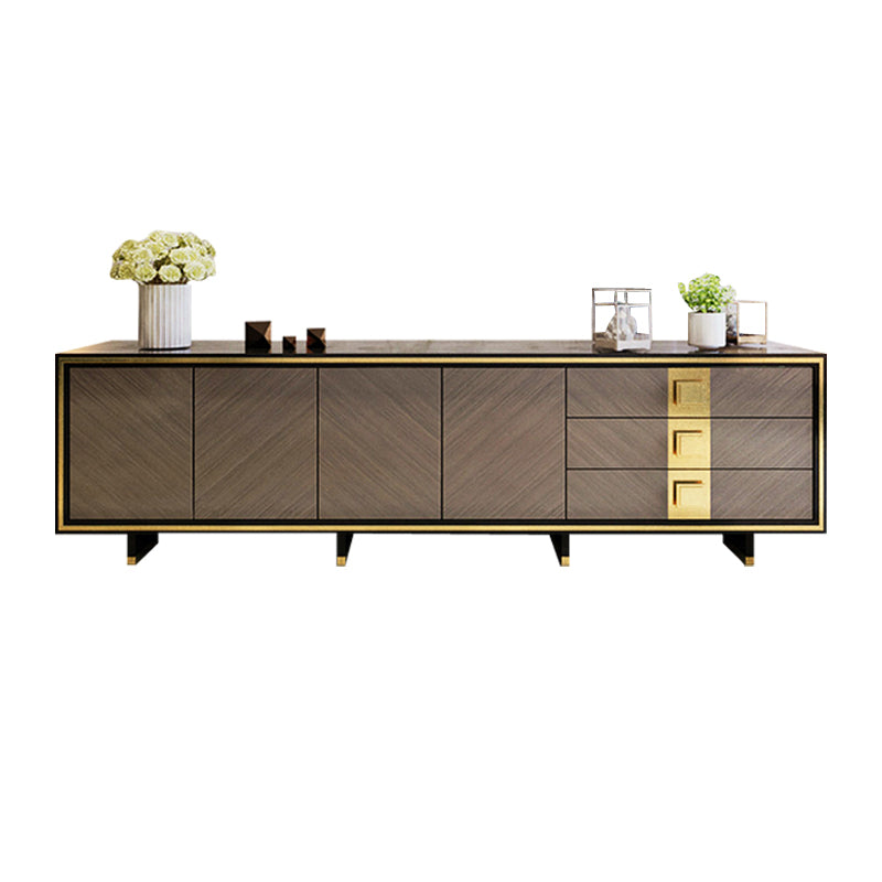 Luxury Black Enclosed TV Storage Home Rectangle Glass TV Cabinet Clearhalo 'furn' 'furn_tv_stands_entertainment_centers' 'Furniture' 'Living Room Furniture' 'TV Stands & Entertainment Centers' 'TV Stands & Media Storage Furniture' 'tv_stands_entertainment_centers' 5322283