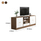 Mobile porta TV in legno in stile scandinavo, consolle porta TV con ripiani e ripiani