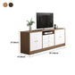 Mobile porta TV in legno in stile scandinavo, consolle porta TV con ripiani e ripiani