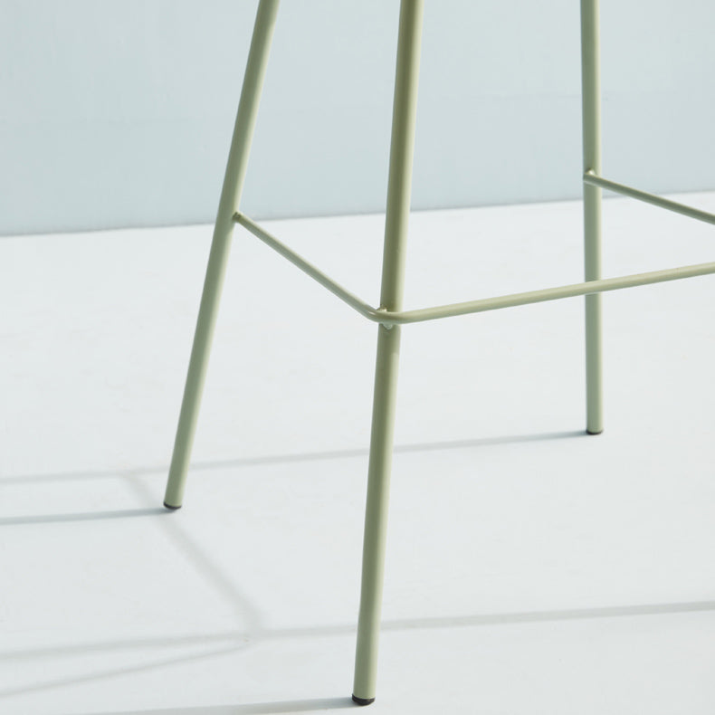 Nordic Style Plastic Barstool Colorful Iron Legs Bar Stool for Living Room Clearhalo 'Bar Furniture' 'Bar Stools' 'bar_stools' 'furn' 'furn_bar_stools' 'Furniture' 'Kitchen & Dining Furniture' 5322397