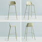 ノルディックスタイルのプラスチックバースツールカラフルな鉄の脚バースツールリビングルーム