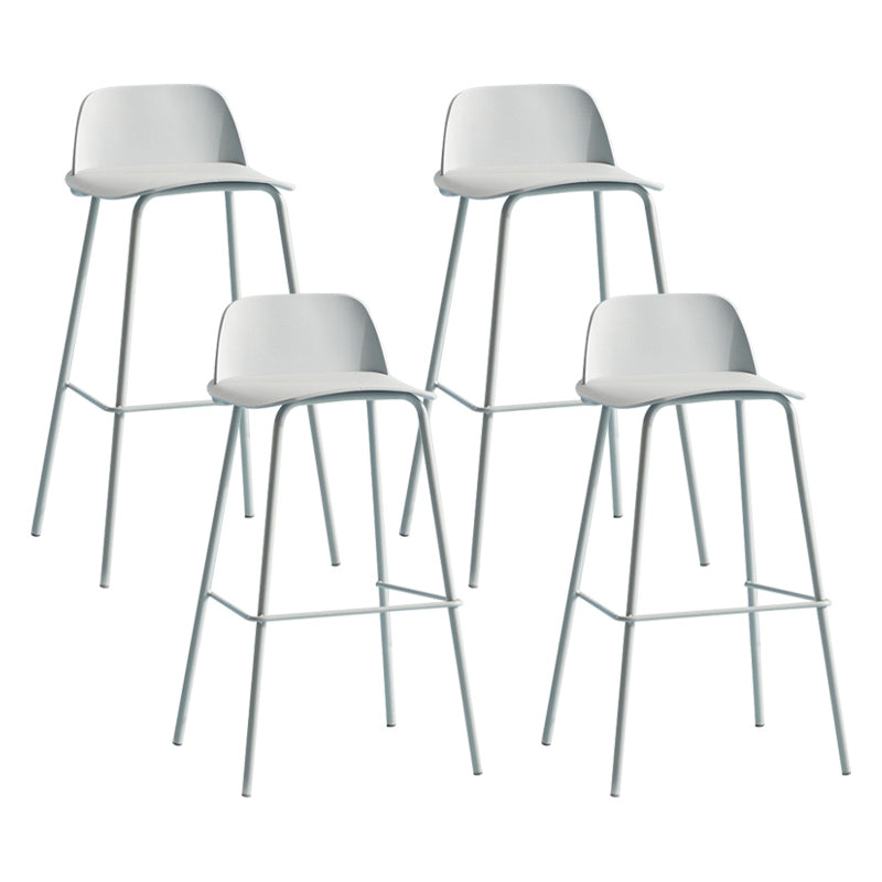 Nordic Style Plastic Barstool Colorful Iron Legs Bar Stool for Living Room Light Blue 4 Piece Set Clearhalo 'Bar Furniture' 'Bar Stools' 'bar_stools' 'furn' 'furn_bar_stools' 'Furniture' 'Kitchen & Dining Furniture' 5322404