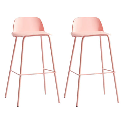 ノルディックスタイルのプラスチックバースツールカラフルな鉄の脚バースツールリビングルーム