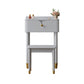 Modern Style Solid Wood Frame Vanity Table Metal Base Dressing Table