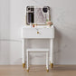 Modern Style Solid Wood Frame Vanity Table Metal Base Dressing Table