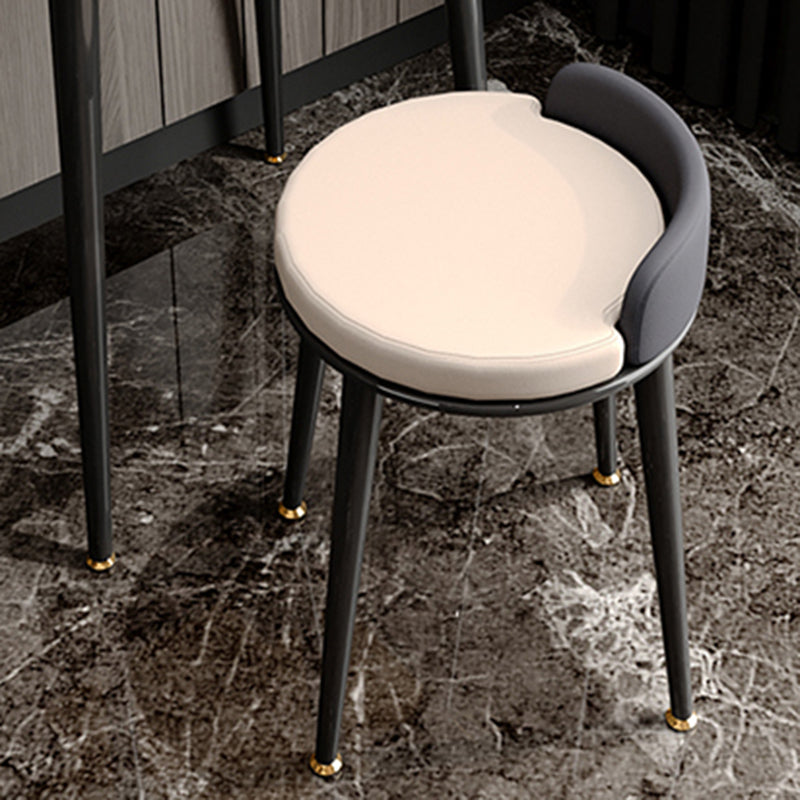 Base de comptoir en métal gris avec 1/2 commode de tiroir