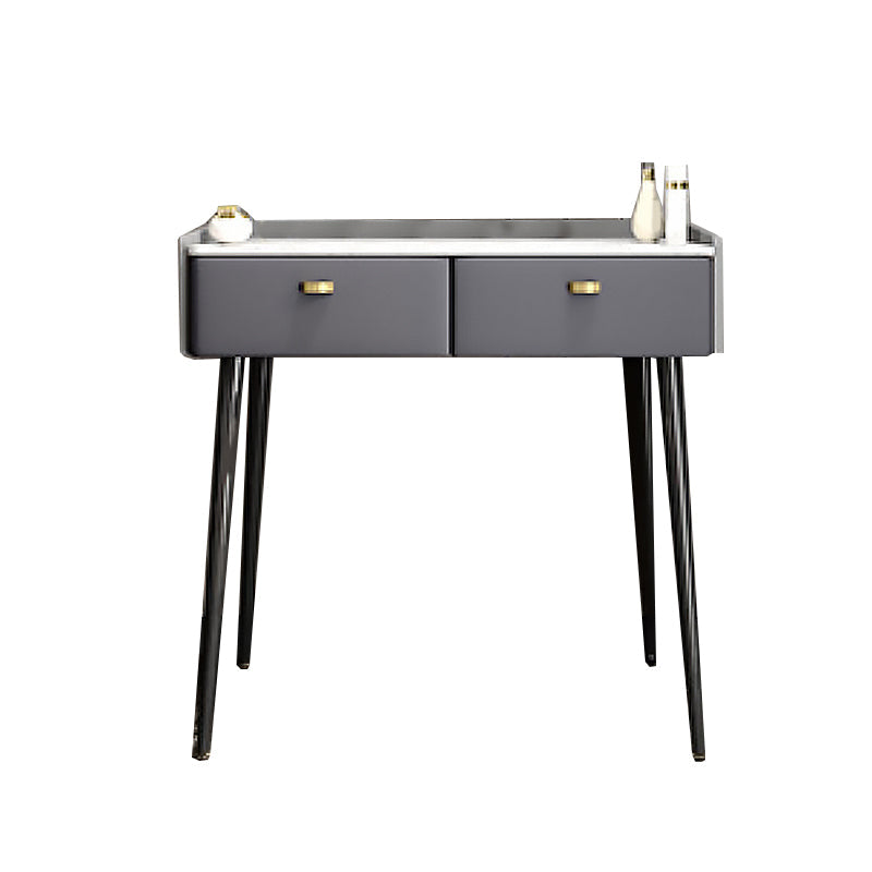 Base de metal de encimera de lámina de roca gris con tocador de 1/2 cajón