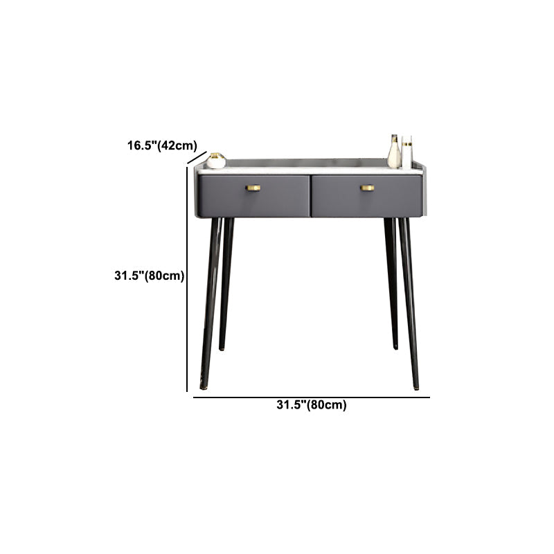 Base de comptoir en métal gris avec 1/2 commode de tiroir