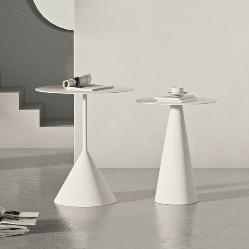 中世紀のモダンな黒/白いカクテルテーブルラウンドコーヒーテーブル