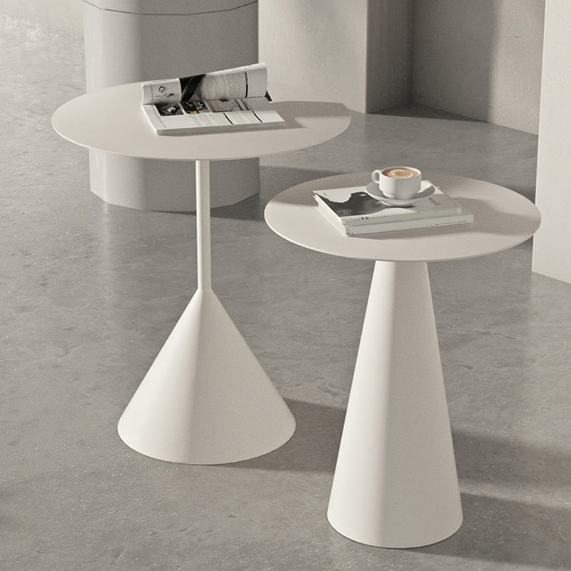 中世紀のモダンな黒/白いカクテルテーブルラウンドコーヒーテーブル