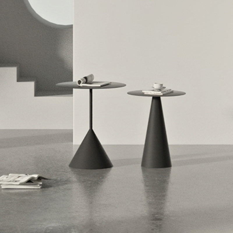 中世紀のモダンな黒/白いカクテルテーブルラウンドコーヒーテーブル