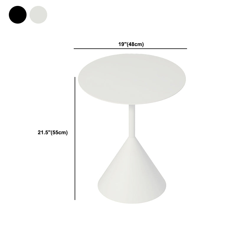 中世紀のモダンな黒/白いカクテルテーブルラウンドコーヒーテーブル