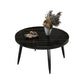 Glam Slate and Metal Coffee Table 4 Legs Round Cocktail Table