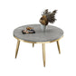 Glam Slate and Metal Coffee Table 4 Legs Round Cocktail Table
