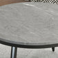 Glam Slate and Metal Coffee Table 4 Legs Round Cocktail Table