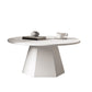 Pedestal 1/2 Black/White Coffee Table Metal Metal Round Cocktail Table