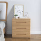 Comodino in legno 22,8 "alto 3 - comodino del cassetto in marrone / naturale / bianco