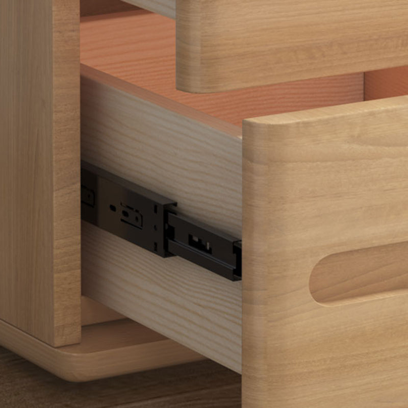 Comodino in legno 22,8 "alto 3 - comodino del cassetto in marrone / naturale / bianco