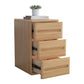 Comodino in legno 22,8 "alto 3 - comodino del cassetto in marrone / naturale / bianco