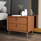 Solid Wood Drawer Storage 18.5" Tall Nightstand With 2 Drawers Orange Clearhalo 'Bedroom Furniture' 'furn' 'furn_night_stand' 'Furniture' 'night_stand' 'Nightstands' 5327551