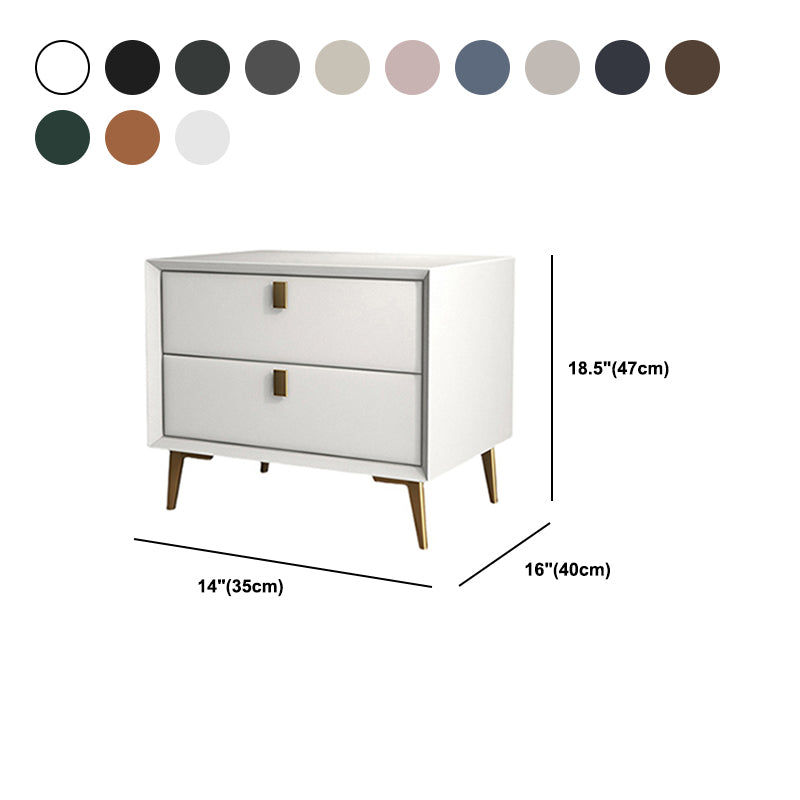 Solid Wood Drawer Storage 18.5" Tall Nightstand With 2 Drawers Clearhalo 'Bedroom Furniture' 'furn' 'furn_night_stand' 'Furniture' 'night_stand' 'Nightstands' 5327568