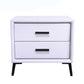 Two Drawer Solid Color Wood Nightstand 19.2"Tall Night Table White Clearhalo 'Bedroom Furniture' 'furn' 'furn_night_stand' 'Furniture' 'night_stand' 'Nightstands' 5327578