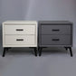Two Drawer Solid Color Wood Nightstand 19.2"Tall Night Table Clearhalo 'Bedroom Furniture' 'furn' 'furn_night_stand' 'Furniture' 'night_stand' 'Nightstands' 5327581