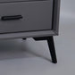 Two Drawer Solid Color Wood Nightstand 19.2"Tall Night Table Clearhalo 'Bedroom Furniture' 'furn' 'furn_night_stand' 'Furniture' 'night_stand' 'Nightstands' 5327586