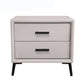 Two Drawer Solid Color Wood Nightstand 19.2"Tall Night Table Clearhalo 'Bedroom Furniture' 'furn' 'furn_night_stand' 'Furniture' 'night_stand' 'Nightstands' 5327588