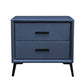 Two Drawer Solid Color Wood Nightstand 19.2"Tall Night Table Clearhalo 'Bedroom Furniture' 'furn' 'furn_night_stand' 'Furniture' 'night_stand' 'Nightstands' 5327592