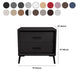 Two Drawer Solid Color Wood Nightstand 19.2"Tall Night Table Clearhalo 'Bedroom Furniture' 'furn' 'furn_night_stand' 'Furniture' 'night_stand' 'Nightstands' 5327598