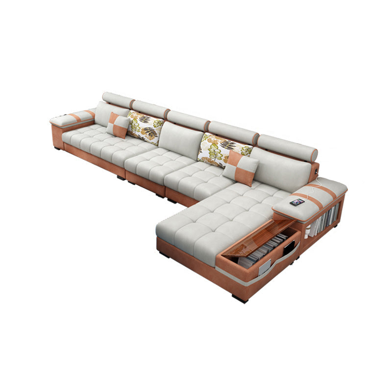 Section des meubles en coton contemporain et en faux cuir