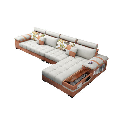 Section des meubles en coton contemporain et en faux cuir