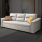 Contemporary 27.5"H Faux Leather Sofa Light Gray Stain-Resistant Sofa Bed