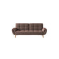 Contemporary Faux Leather and Velvet Reclining Convertible Settee Couch Clearhalo 'furn' 'furn_sofas' 'Furniture' 'Living Room Furniture' 'Sofa' 'sofas' 5327975