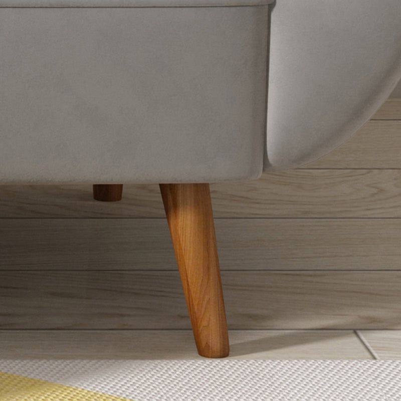 Contemporary Faux Leather and Velvet Reclining Convertible Settee Couch Clearhalo 'furn' 'furn_sofas' 'Furniture' 'Living Room Furniture' 'Sofa' 'sofas' 5327982